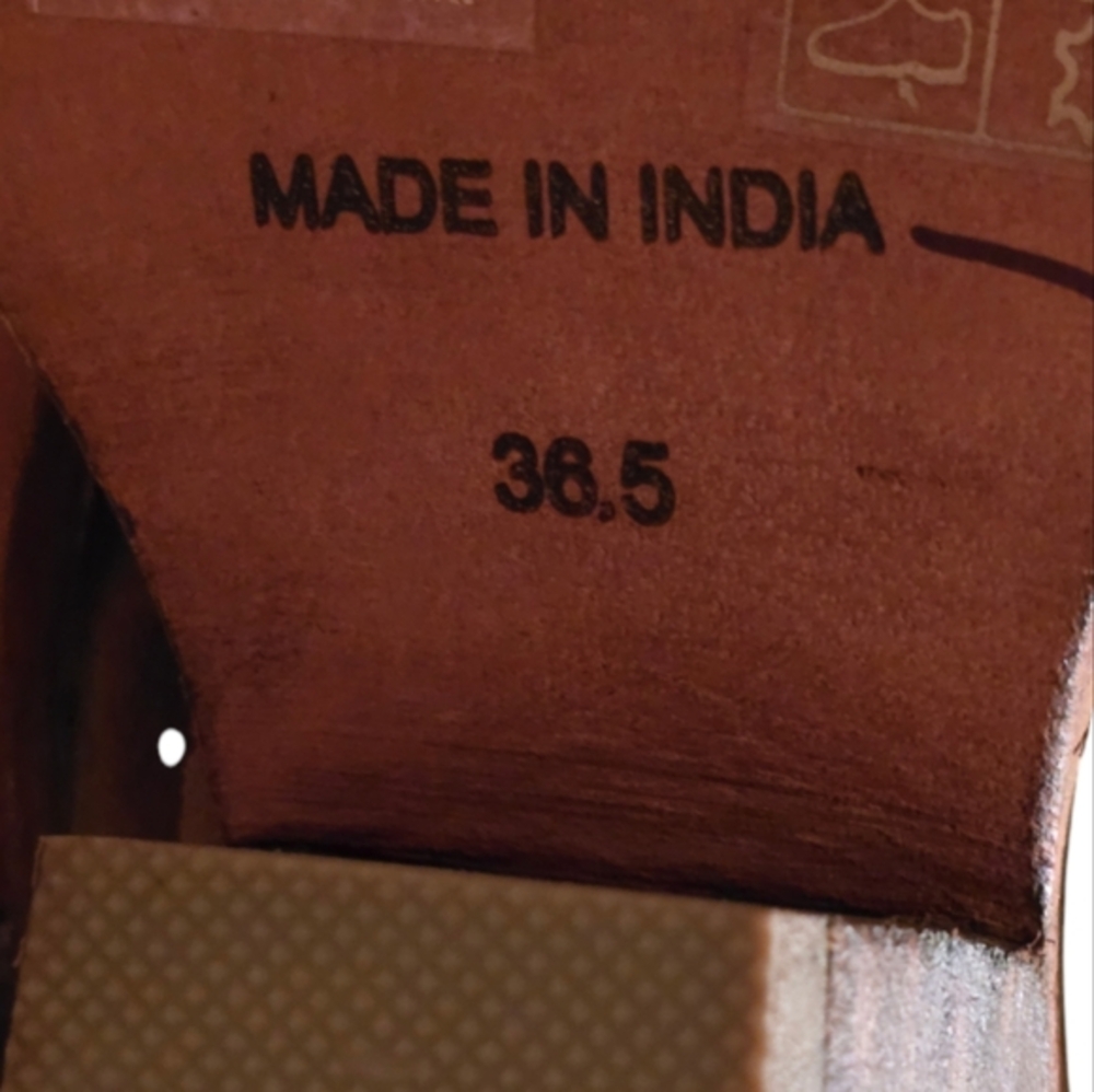 Free People Sway Low Slouch Boots Tan pointed Toe Stacked Heel Size 36.5 6 41 US - Picture 11 of 13